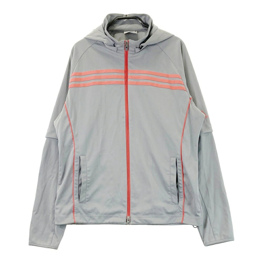 ADIDAS GOLF アディダスゴルフ N49956 4WAY 長袖 ジップジャケット グレー系 L/G 【中古】ゴルフウェア メンズ