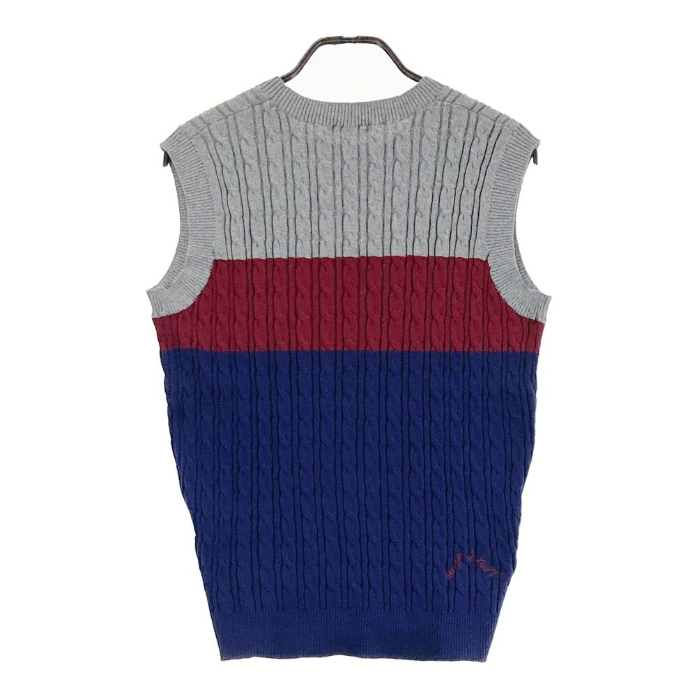 ROSASEN ロサーセン 044-46870 ニットベスト ネイビー系 M 【中古】ゴルフウェア メンズ