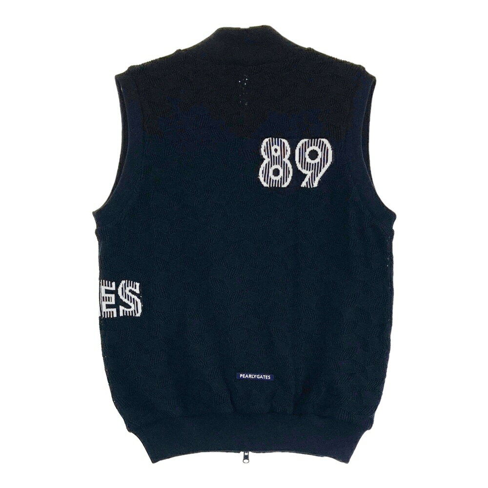 PEARLY GATES パーリーゲイツ 2024年モデル リバーシブルジップベスト メッシュ ネイビー系 5 【中古】ゴルフウェア メンズ