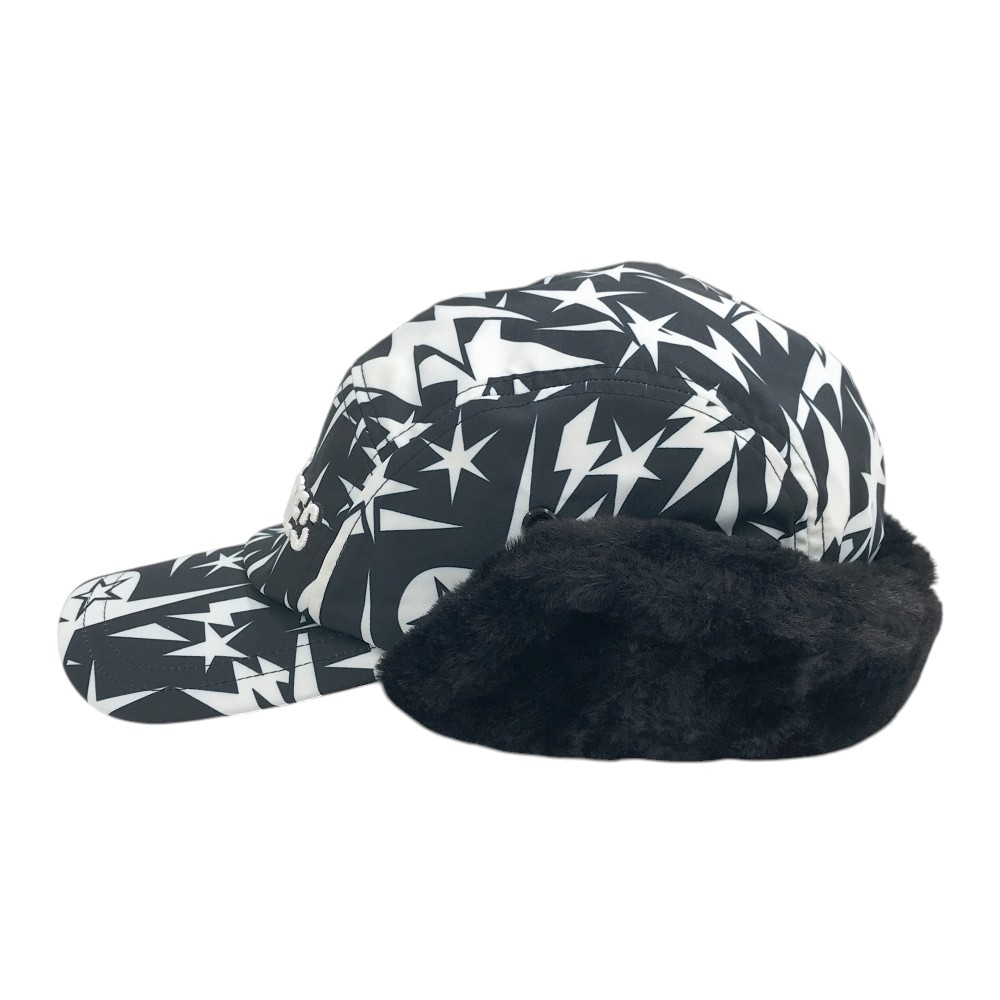 PEARLY GATES パーリーゲイツ 2025年モデル 耳当て付きキャップ 星柄 ネイビー系 FR 【中古】ゴルフウェア