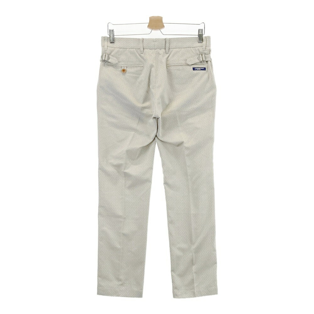 MASTER BUNNY EDITION マスターバニーエディション フロントロゴ刺繍 ロングパンツ 総柄 ベージュ系 4 【中古】ゴルフウェア メンズ