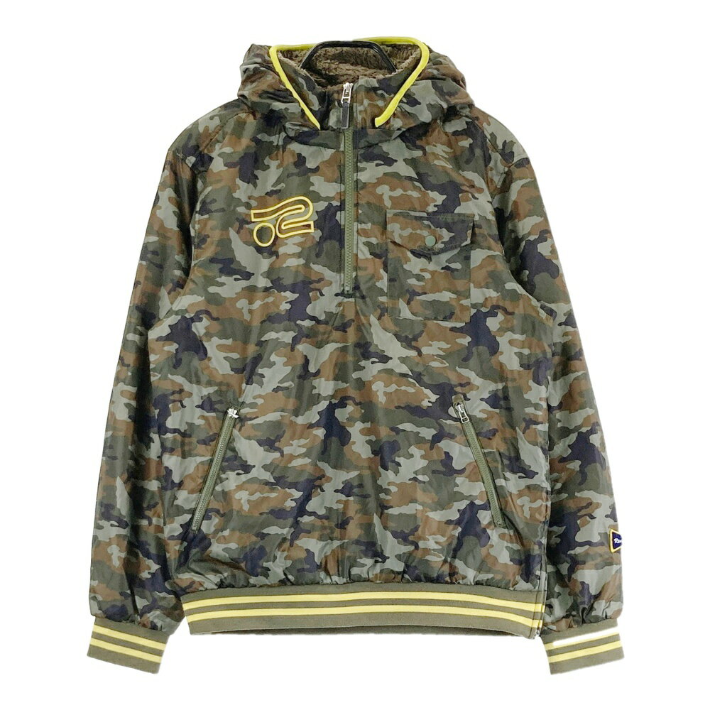 ROSASEN ロサーセン 2WAY ボア切替 長袖中綿ジャケット 迷彩 カモフラ柄 カーキ系 M 【中古】ゴルフウェア メンズ