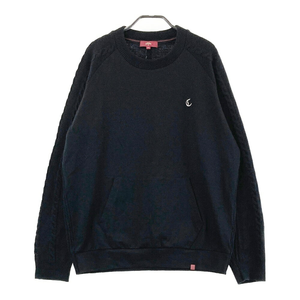 CALLAWAY キャロウェイ 切替 ニットセーター ブラック系 LL 【中古】ゴルフウェア メンズ