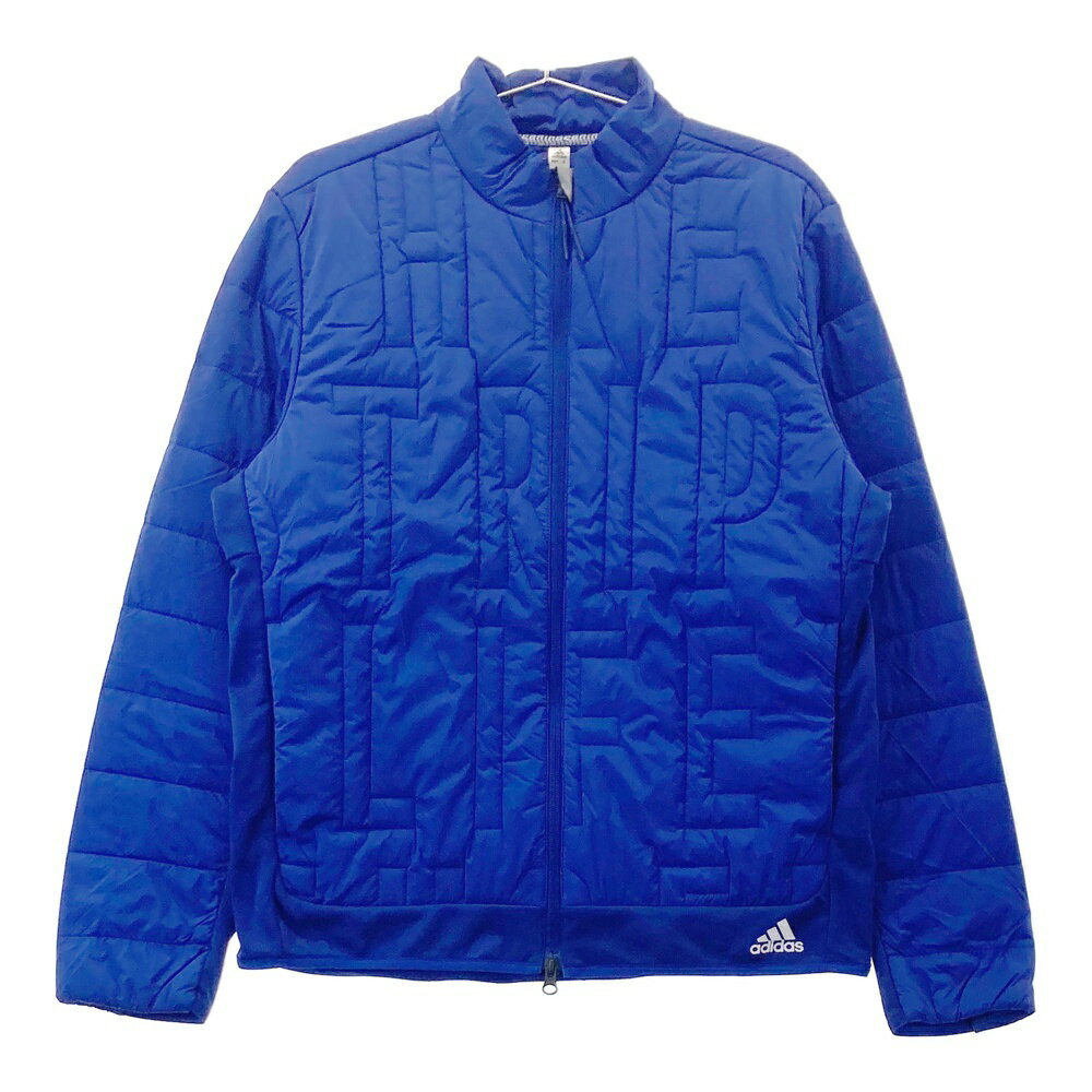 ADIDAS GOLF アディダスゴルフ 異素材切替 中綿ジャケット ブルー系 M 【中古】ゴルフウェア メンズ