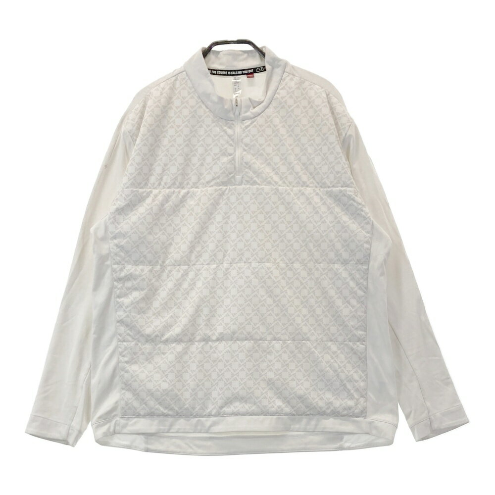 ADIDAS GOLF アディダスゴルフ 2024年 中綿 ハーフジップシャツ ホワイト系 2XL 【中古】ゴルフウェア メンズ