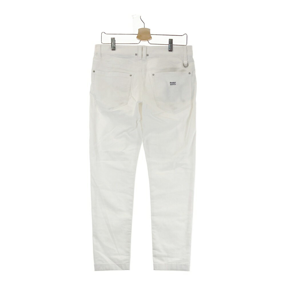 PEARLY GATES パーリーゲイツ 2023年モデル ストレッチロングパンツ ホワイト系 4 【中古】ゴルフウェア メンズ