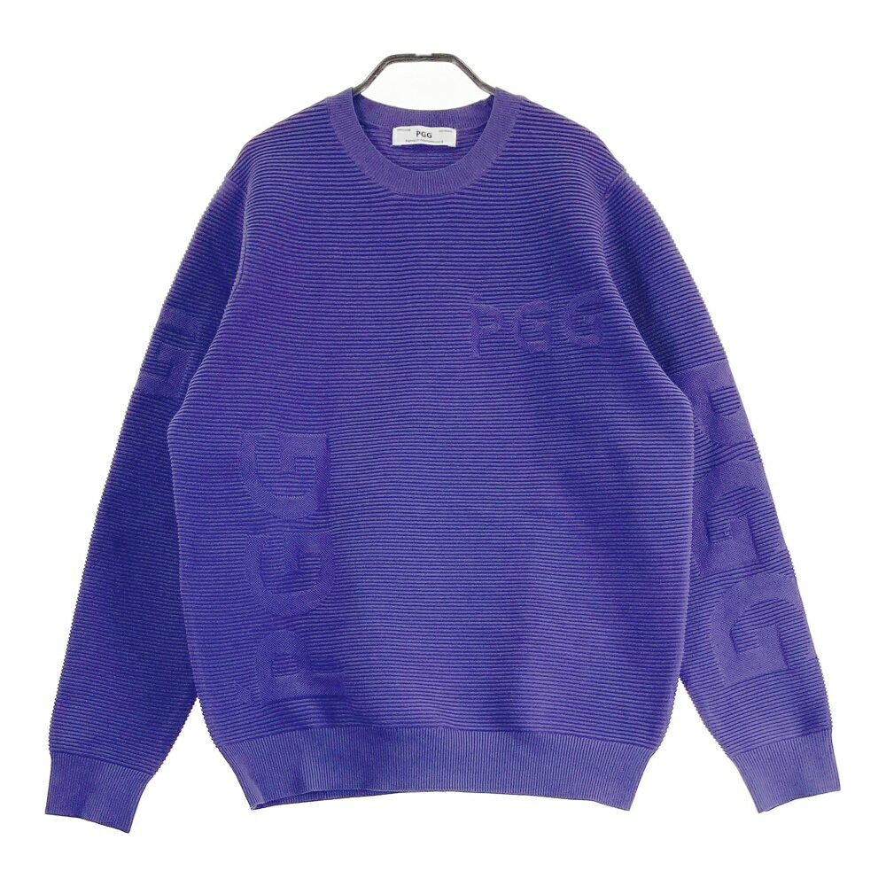 PGG PEARLY GATES パーリーゲイツ 2024年モデル ニットセーター ロゴ パープル系 5 【中古】ゴルフウェ..