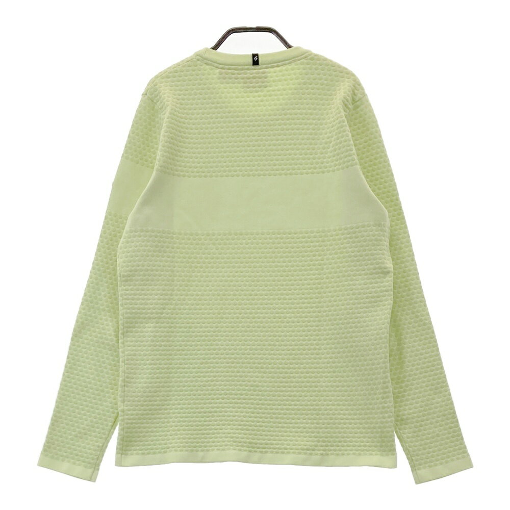 DESCENTE GOLF デサントゴルフ ニット セーター ドット柄 グリーン系 M 【中古】ゴルフウェア メンズ