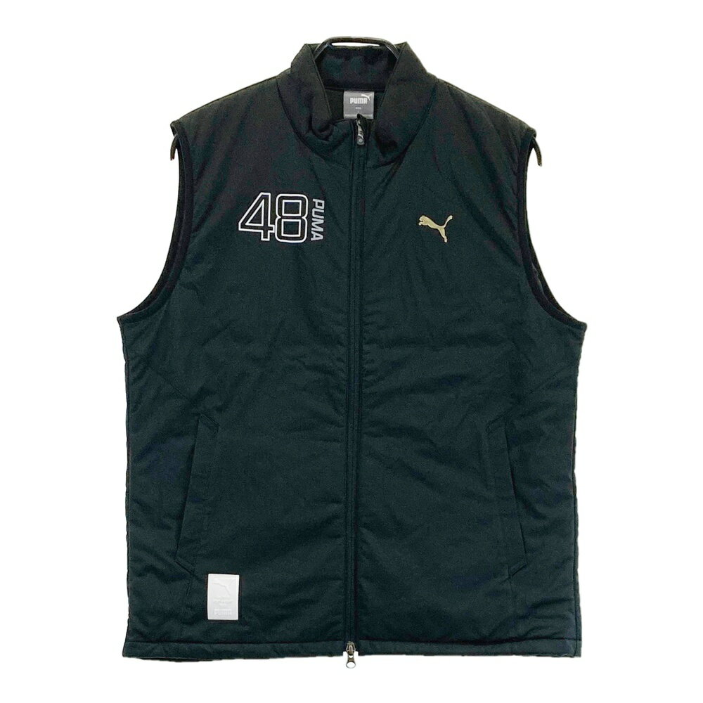 PUMA GOLF プーマゴルフ 中綿ベスト ブラック系 L 【中古】ゴルフウェア メンズ