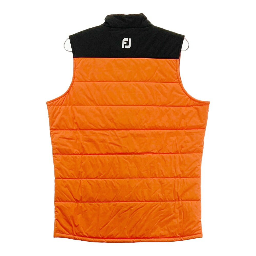 FOOT JOY フットジョイ 中綿 フルジップ ベスト オレンジ系 M 【中古】ゴルフウェア メンズ