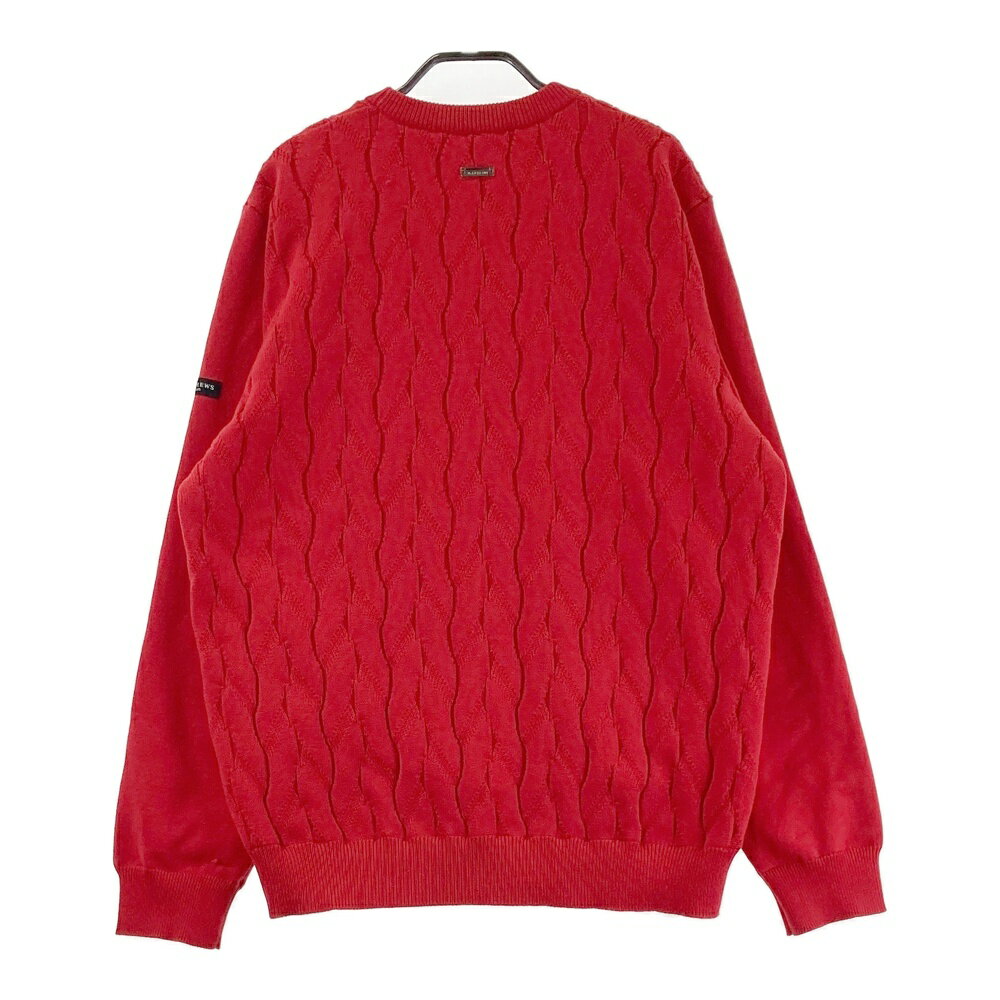 ST ANDREWS セントアンドリュース 裏地付 ニットセーター レッド系 3L 【中古】ゴルフウェア メンズ