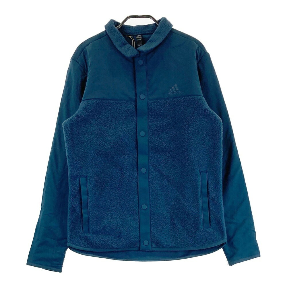 ADIDAS GOLF アディダスゴルフ HF6517 裏フリース 切替 ボアジャケット ネイビー系 M 【中古】ゴルフウェア メンズ