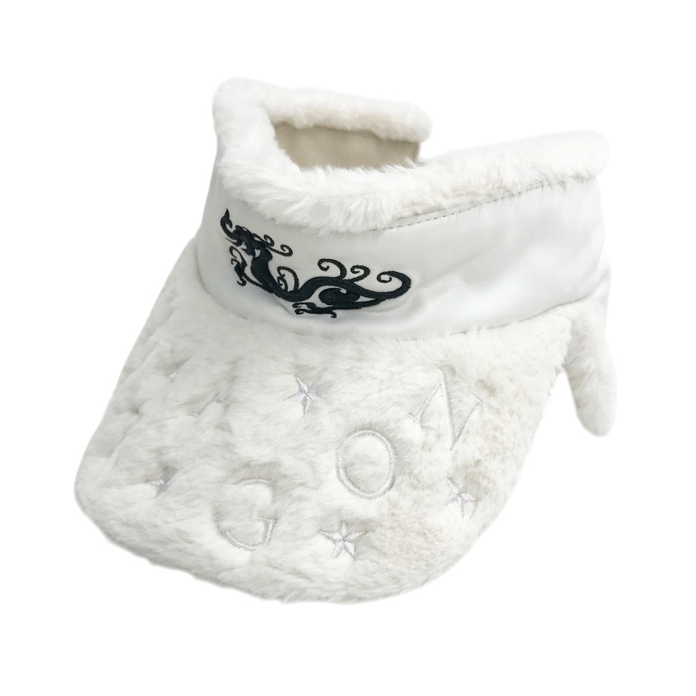 DANCE WITH DRAGON ダンスウィズドラゴン サンバイザー ホワイト系 F 【中古】ゴルフウェア