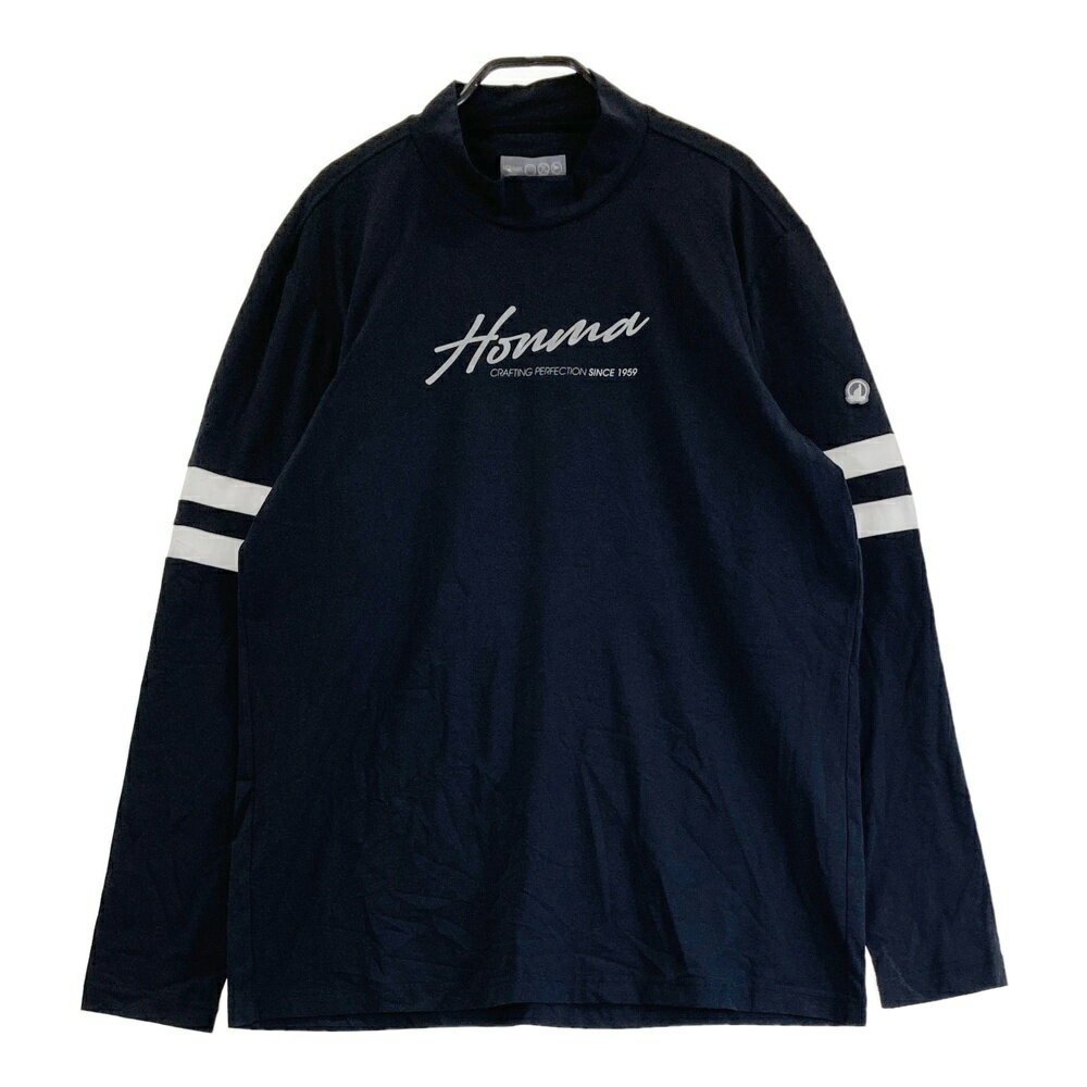 HONMA ホンマゴルフ ハイネック長袖Tシャツ ネイビー系 XL 【中古】ゴルフウェア メンズ