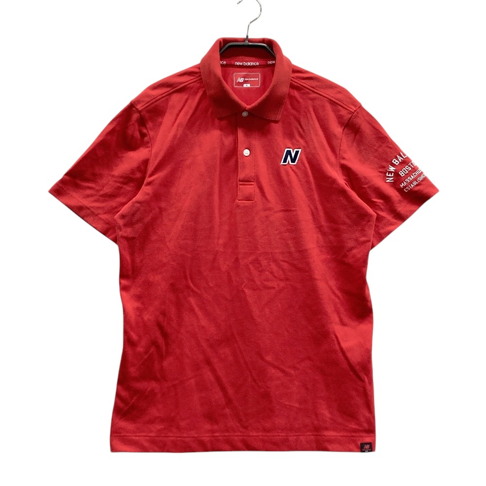 NEW BALANCE GOLF ニューバランス 半袖ポロシャツ レッド系 4 【中古】ゴルフウェア メンズ