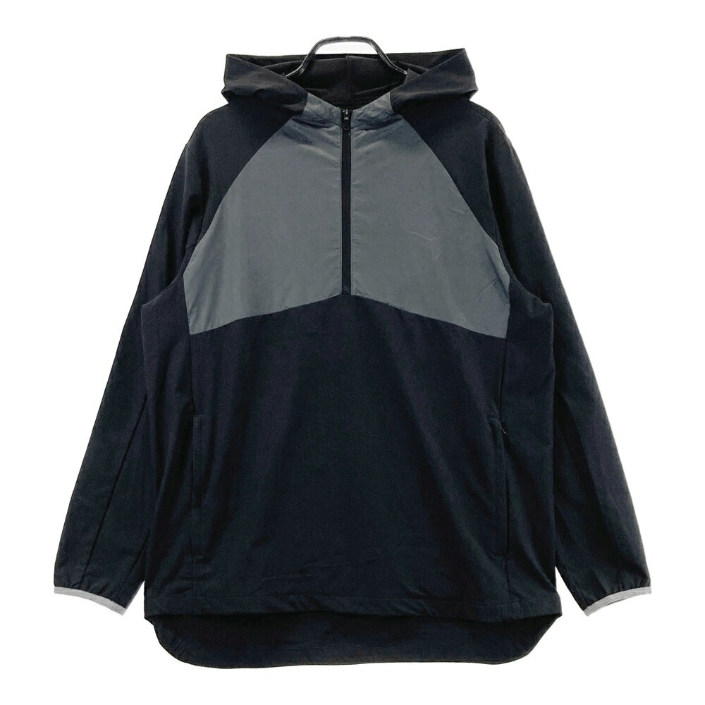 ADIDAS GOLF アディダスゴルフ FQ8455 ハーフジップ ブルゾン ジャケット ブラック系 O 【中古】ゴルフウェア メンズ