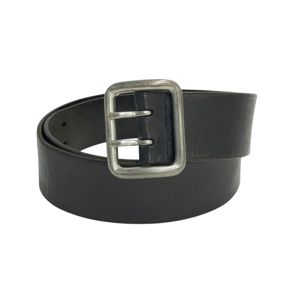 POLO RALPH LAUREN ポロ ラルフローレン ダブルピン レザーベルト ブラック系 34/85 【中古】メンズ