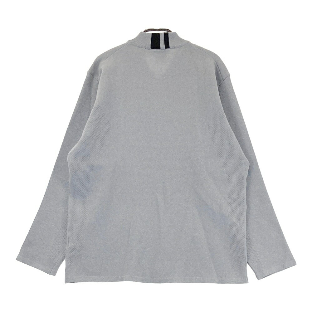 DESCENTE GOLF デサントゴルフ ハーフジップセニットセーター メッシュ グレー系 O 【中古】ゴルフウェア メンズ