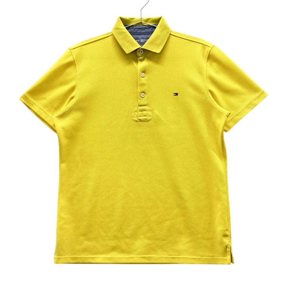 TOMMY HILFIGER GOLF トミー ヒルフィガーゴルフ 半袖ポロシャツ イエロー系 L 【中古】ゴルフウェア メンズ