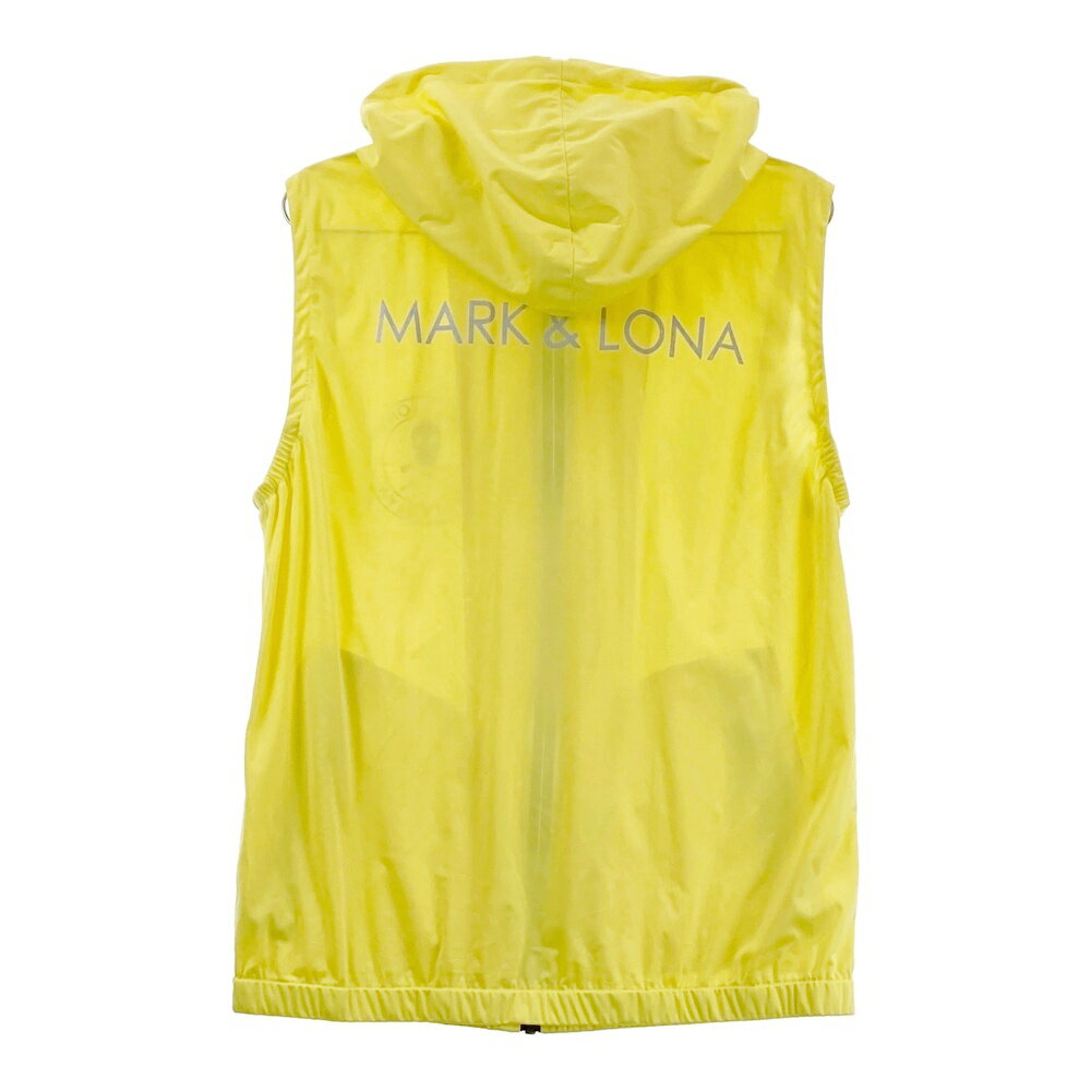 MARK&LONA マークアンドロナ フード付 ジップベスト イエロー系 L 【中古】ゴルフウェア メンズ