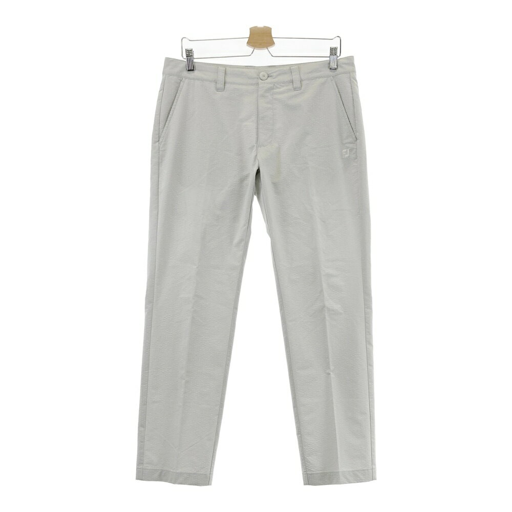 FOOT JOY フットジョイ ロングパンツ シアサッカー グレー系 L 【中古】ゴルフウェア メンズ