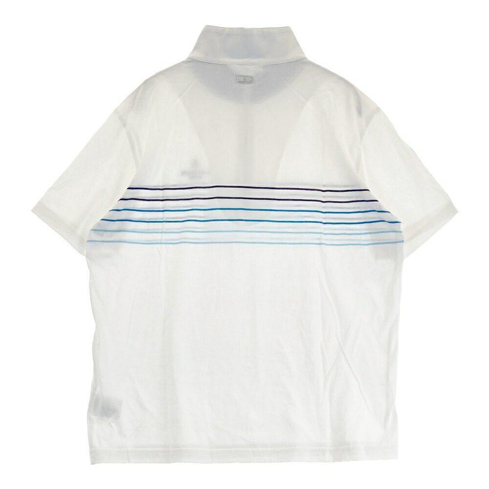 LANVIN SPORT ランバン スポール ハーフジップ半袖Tシャツ ホワイト系 42 【中古】ゴルフウェア メンズ