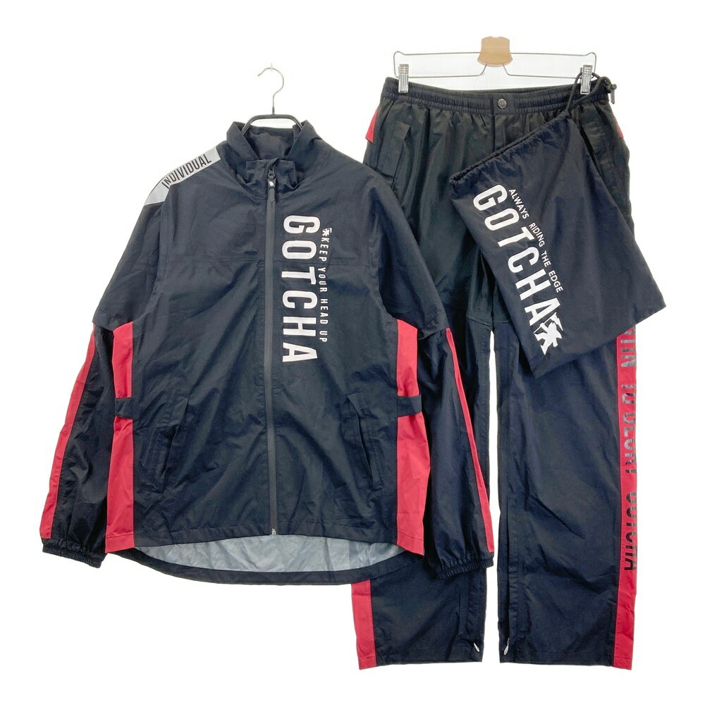 GOTCHA ガッチャ 2WAY レインウェア ブラック系 XL 【中古】ゴルフウェア メンズ