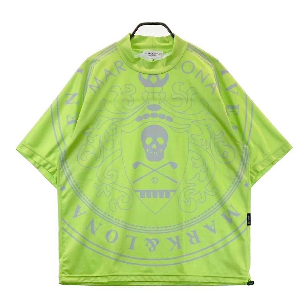 MARK&LONA マークアンドロナ 2023年モデル 15th記念 ハイネック 半袖Tシャツ サークルスカルプリント ..