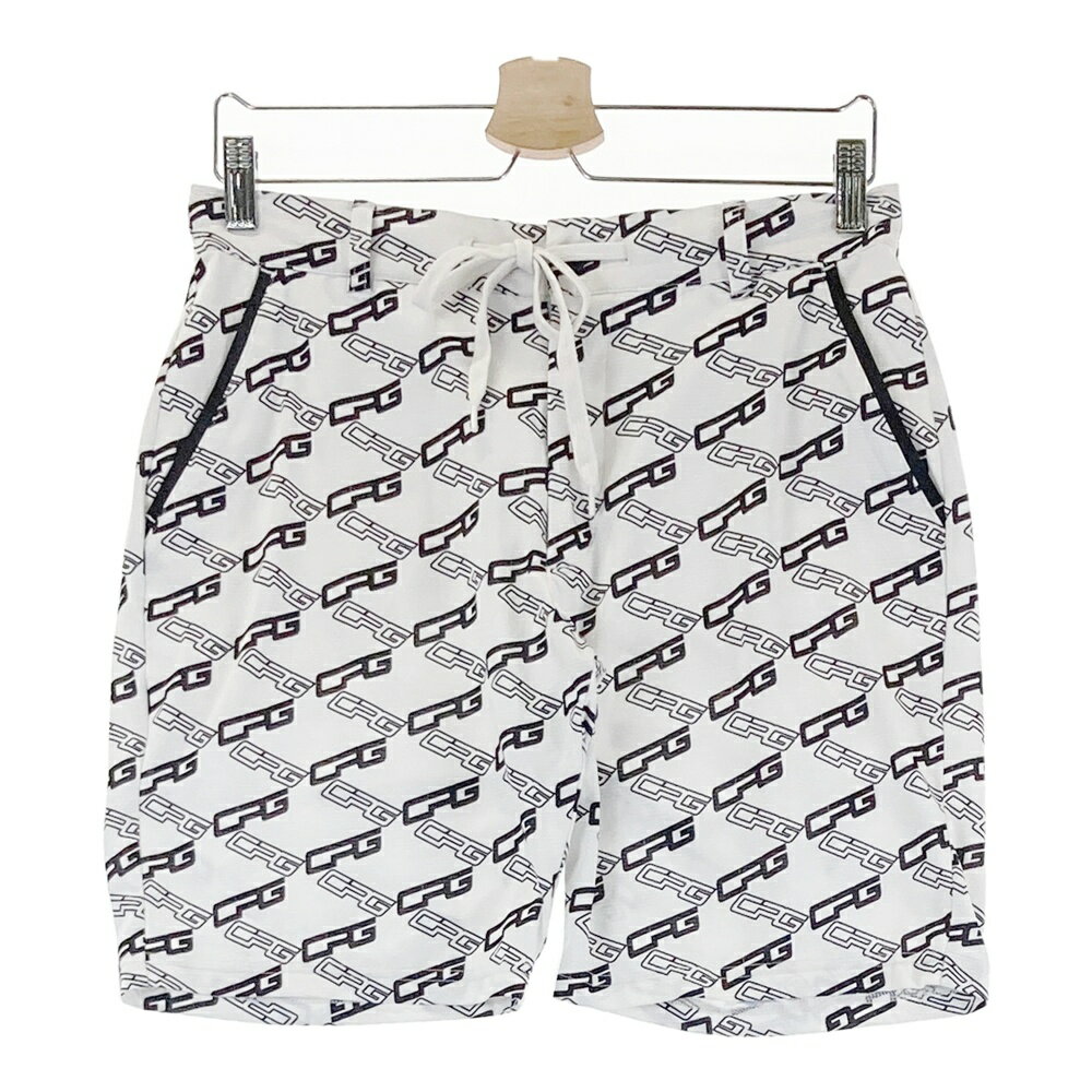 CPG GOLF シーピージーゴルフ ハーフパンツ 総柄 ホワイト系 2 【中古】ゴルフウェア メンズ