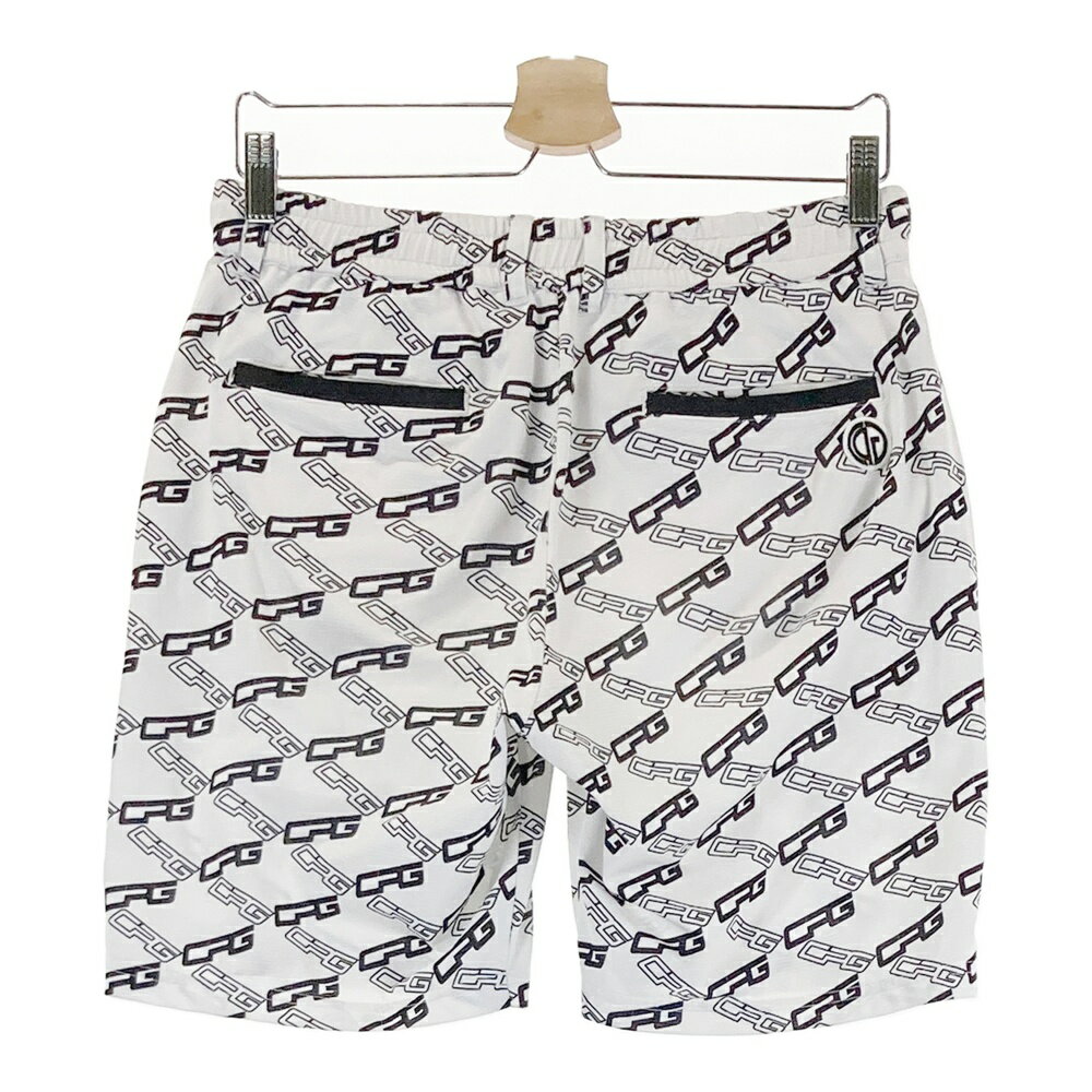 CPG GOLF シーピージーゴルフ ハーフパンツ 総柄 ホワイト系 2 【中古】ゴルフウェア メンズ