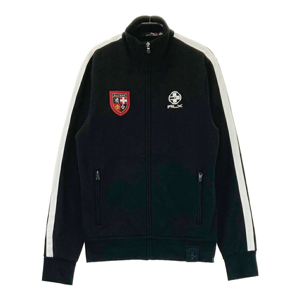 RLX ラルフローレン 裏起毛 ジップジャケット ブラック系 S 【中古】ゴルフウェア メンズ