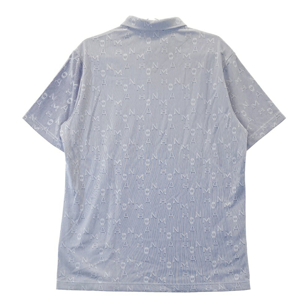 HONMA ホンマゴルフ 半袖ポロシャツ 総柄 ネイビー系 XL 【中古】ゴルフウェア メンズ