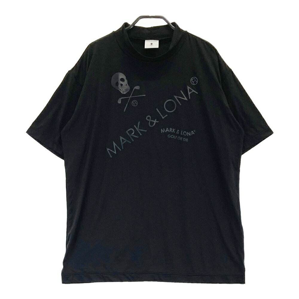 MARK&LONA マークアンドロナ 2023年モデル ハイネック 半袖Tシャツ ブラック系 50 【中古】ゴルフウェア メンズ