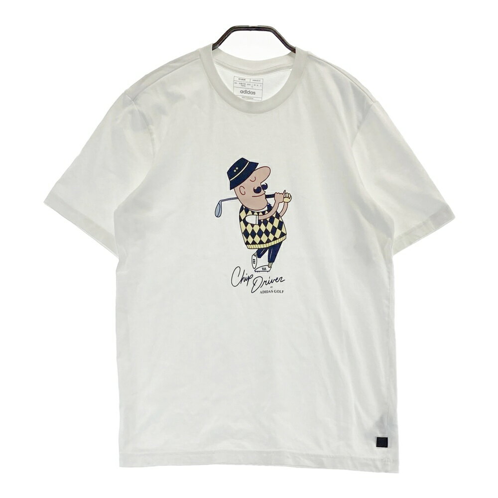ADIDAS GOLF アディダスゴルフ 2025年モデル 半袖Tシャツ ホワイト系 M 【中古】ゴルフウェア メンズ