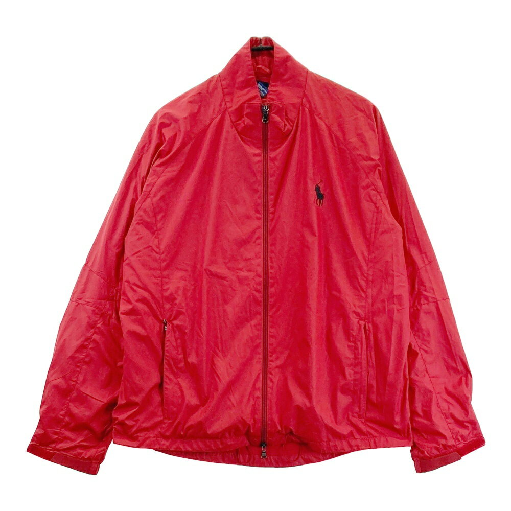 POLOGOLF ラルフローレン ポロゴルフ 裏メッシュ ジップジャケット レッド系 LL 【中古】ゴルフウェア メンズ