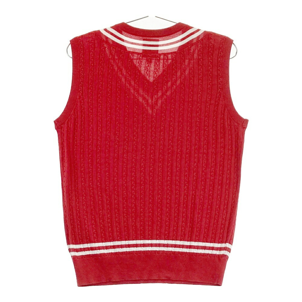ADMIRAL アドミラル 刺繍入り ニットベスト レッド系 M 【中古】ゴルフウェア メンズ