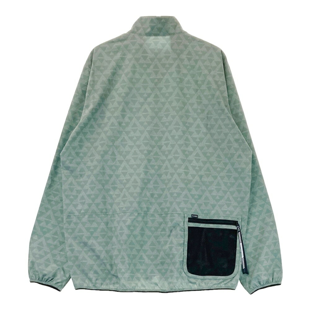 TRAVIS MATHEW トラビスマシュー 長袖 ジップジャケット 総柄 グリーン系 L 【中古】ゴルフウェア メンズ