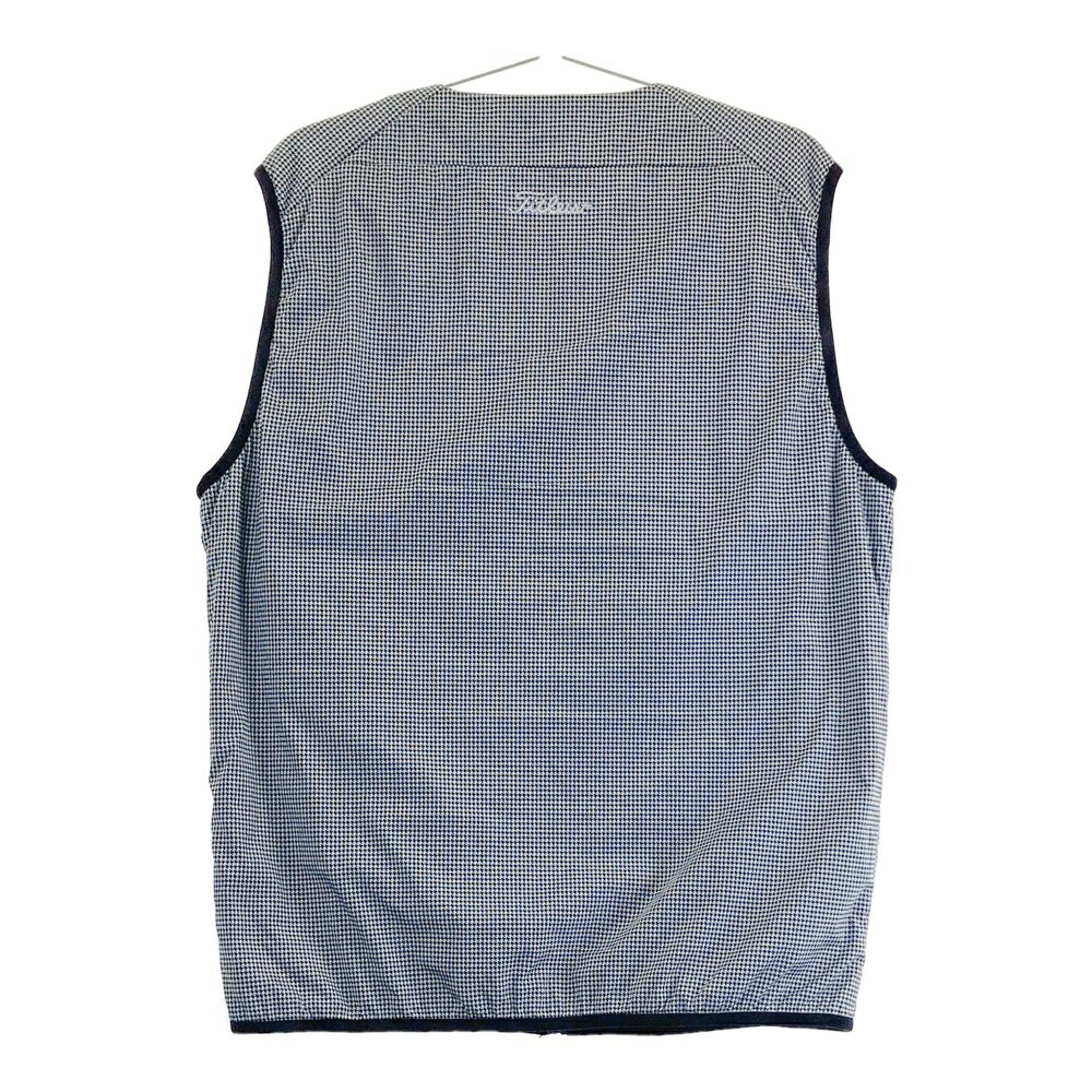 TITLEIST タイトリスト 中綿ジップベスト 千鳥格子柄 ブラック系 L 【中古】ゴルフウェア メンズ