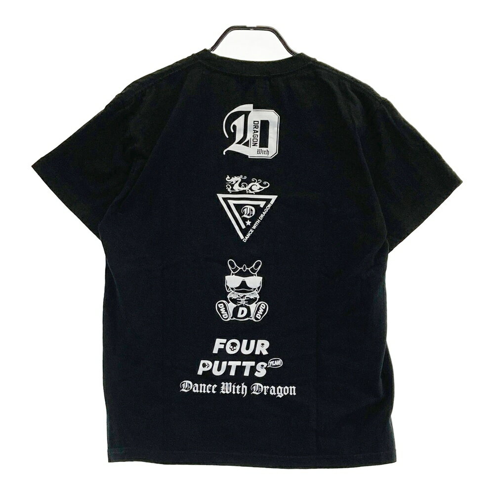 DANCE WITH DRAGON ダンスウィズドラゴン 半袖Tシャツ チビドラ ブラック系 2 【中古】ゴルフウェア メンズ