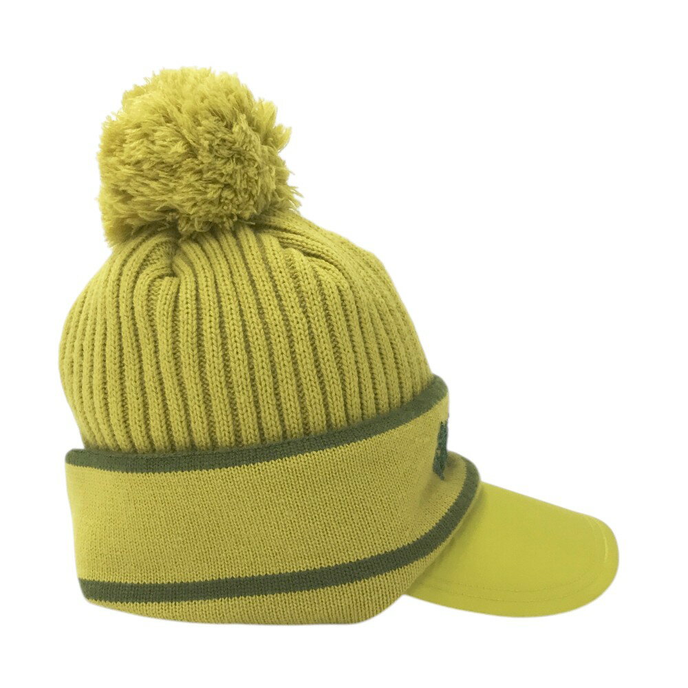 DANCE WITH DRAGON ダンスウィズドラゴン ツバ付きニット帽 イエロー系 99(F) 【中古】ゴルフウェア