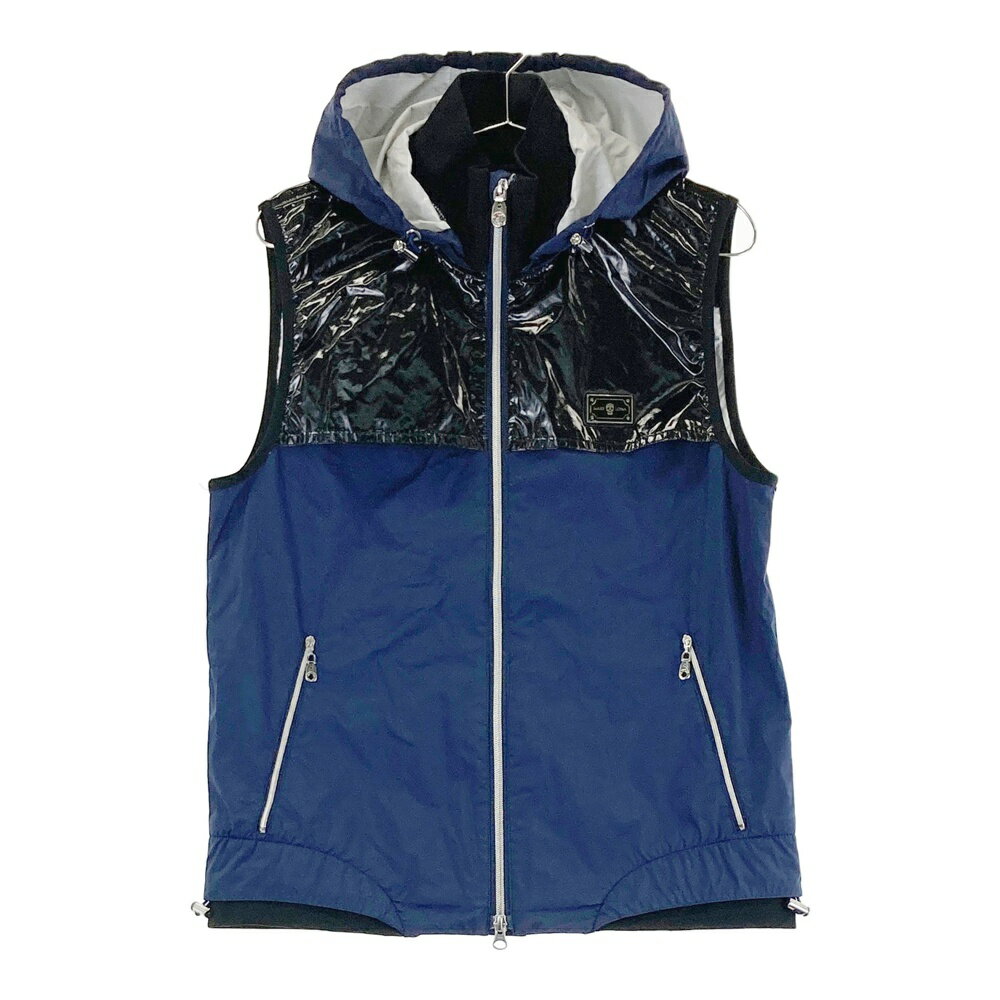 MARK&LONA マークアンドロナ 2WAYナイロンベスト ネイビー系 M 【中古】ゴルフウェア メンズ