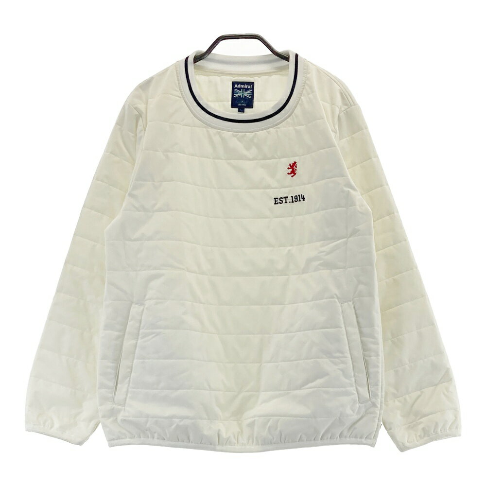 ADMIRAL アドミラル 長袖 中綿ブルゾン ジャケット ホワイト系 L 【中古】ゴルフウェア メンズ