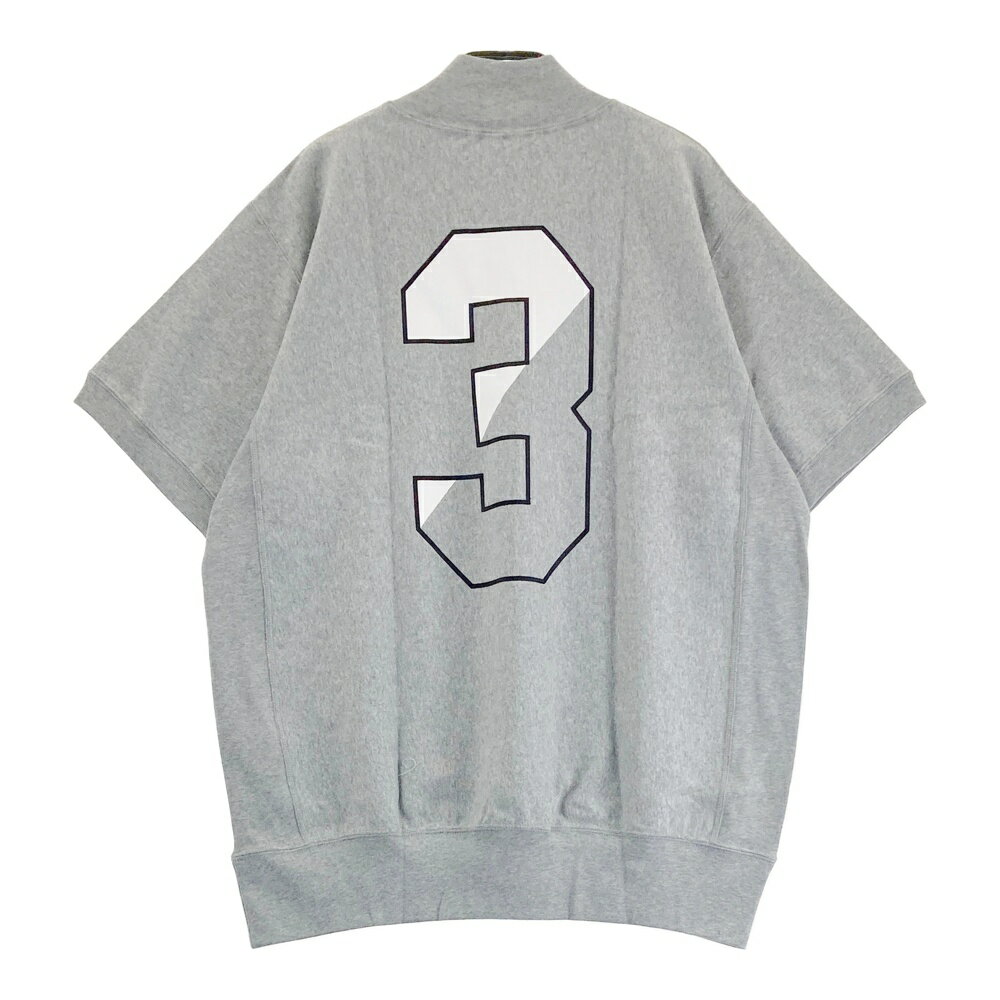 BEAMS GOLF ビームスゴルフ 2025年モデル ×CHAMPION ハーフジップ 半袖スウェット グレー系 L 【中古】ゴルフウェア メンズ