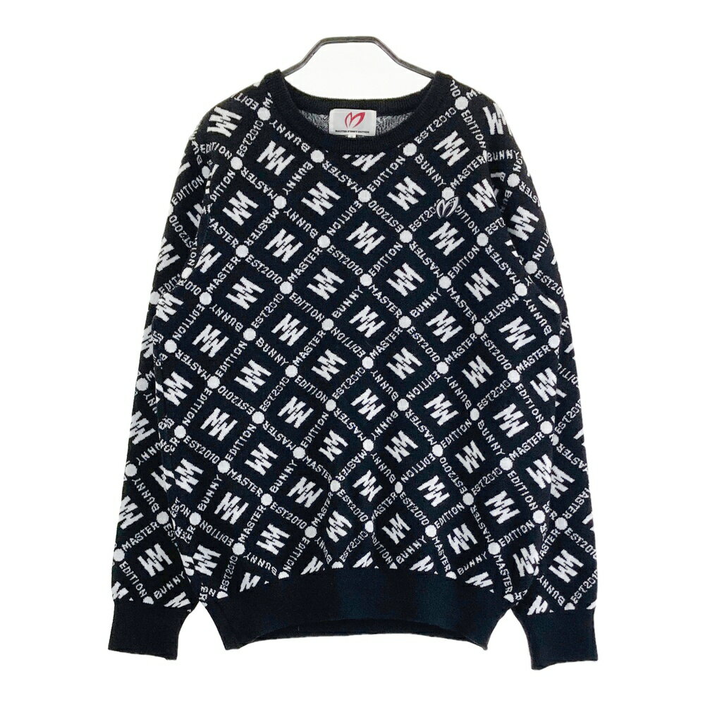 MASTER BUNNY EDITION マスターバニーエディション ニットセーター 総柄 ブラック系 5 【中古】ゴルフウェア メンズ