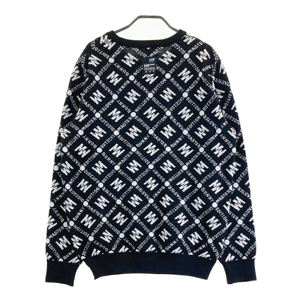 MASTER BUNNY EDITION マスターバニーエディション ニットセーター 総柄 ブラック系 5 【中古】ゴルフウェア メンズ