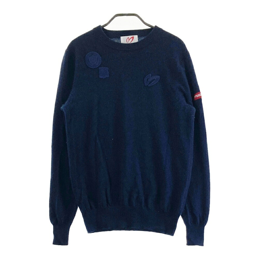 MASTER BUNNY EDITION マスターバニーエディション カシミヤ混 ニットセーター ネイビー系 4 【中古】ゴルフウェア メンズ
