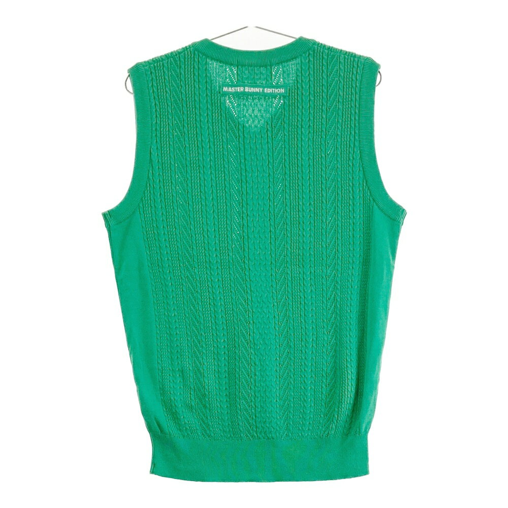 MASTER BUNNY EDITION マスターバニーエディション Vネック ニットベスト グリーン系 4 【中古】ゴルフウェア メンズ