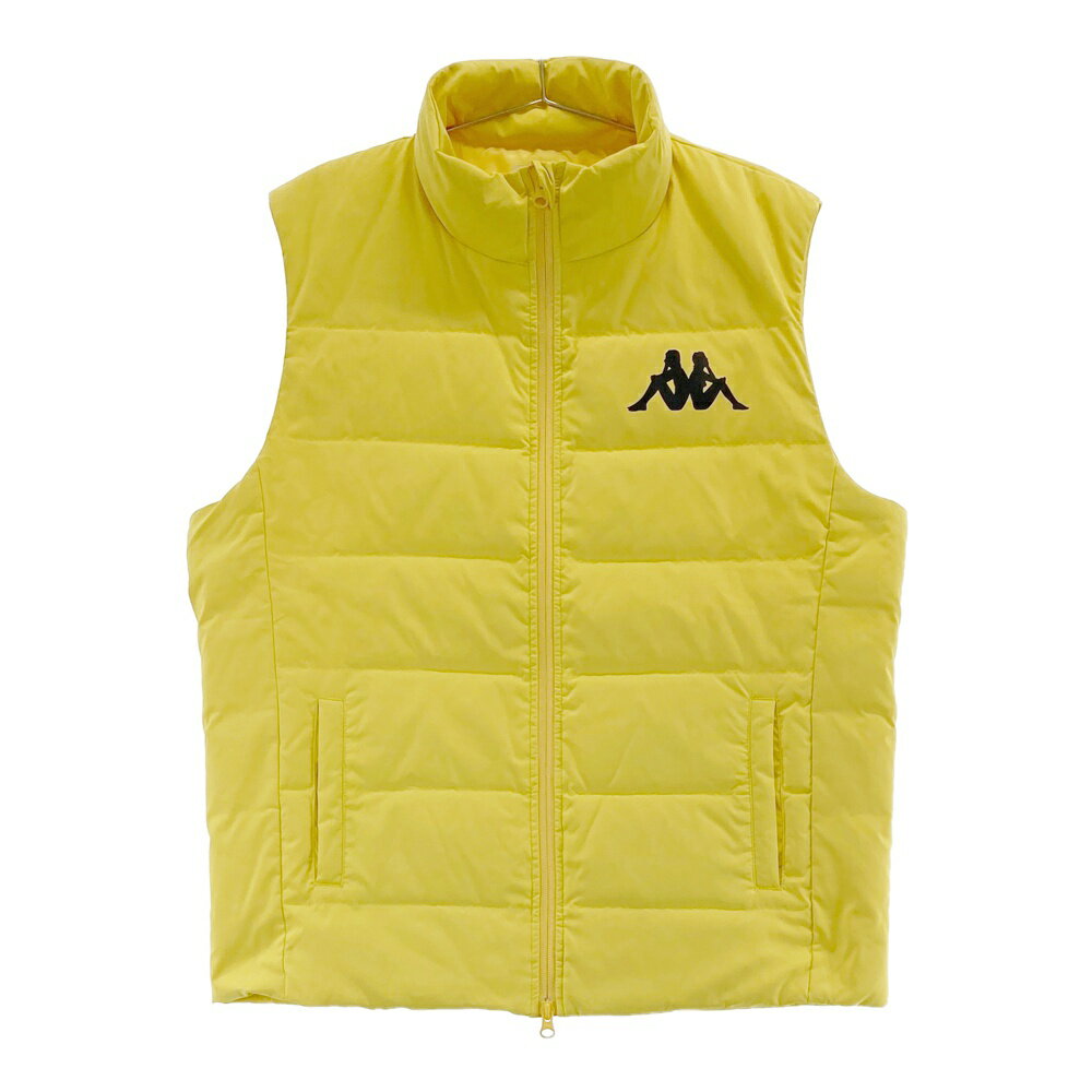 KAPPA GOLF カッパゴルフ ダウン ジップベスト イエロー系 XL 【中古】ゴルフウェア メンズ
