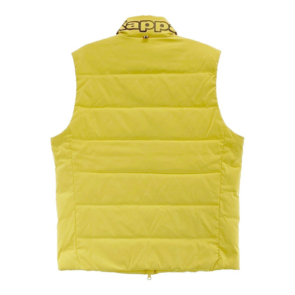 KAPPA GOLF カッパゴルフ ダウン ジップベスト イエロー系 XL 【中古】ゴルフウェア メンズ