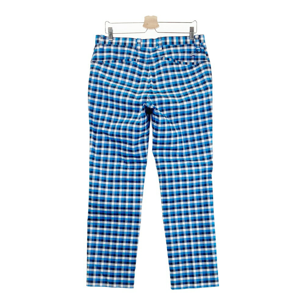 MUNSING WEAR マンシングウェア ストレッチパンツ チェック柄 ブルー系 85 【中古】ゴルフウェア メンズ